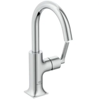 Ideal Standard Joy Neo Piccolo Waschtisch-Einhebelmischer BD148AA mit Ablaufgarnitur, Ausladung 140mm, ohne Ablaufgarnitur, chrom