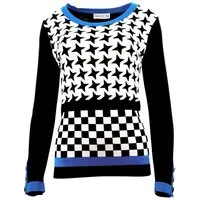Passioni Strickpullover Pullover mit Sternen- und Karomuster