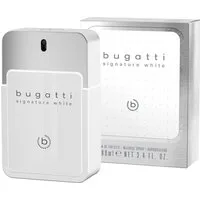 bugatti Eau de Toilette Signature man white, Holziger Duft mit Bergamotte, Pflaume, Zimt, Geranie und Vanille.