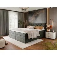FORTE Boxspringbett Lanciano inkl. zwei Bettkästen und Kaltschaum Topper (7-Zonen-Taschenfederkernmatratze mit zwei Härtegraden (H2/H3), erhältlich in den Breiten 140cm, 160cm & 180cm
