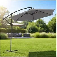 Melko Sonnenschirm Gartenschirm Sonnenschirm Kurbelschirm Ø 350 3,5 m mit LED Ampelschirm, LxB: 350,00x350,00 cm, Stück, mit An-/Aus-Kippschalter