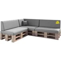 sunnypillow Palettenkissen Milano - 8er Set Palettenauflage mit abnehmbarem Bezug Kaltschaum, 8er Set Palettenkissen