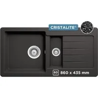 Schock Granitspüle Typos DS, rechteckig, 86/43,5 cm, mit Restebecken