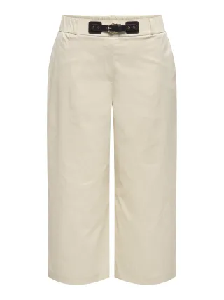 ONLY CARMAKOMA - CARANNY HW BELT LONG CULOTTE PNT Oatmeal - Gr. - 32