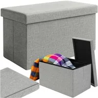 Ruhhy Stauraumhocker Stoffpouf Sitzbox Truhe XL (Spar-Set, 1 St., bis zu 80 kg), 54 l Stauraum, ideal für Decken, Spielzeug oder Alltagsgegenstände
