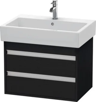 Duravit Ketho Waschtischunterbau wandhängend Eiche Schwarz Matt 650x440x480 mm - KT662401616 KT662401616