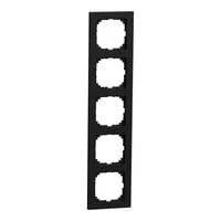 Rahmen fünffach matt lackiert aus Thermoplast für Unterputzmontage IP20 schwarz (matt), Retail