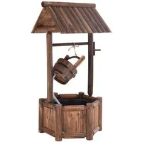 COSTWAY Gartenbrunnen, Wasserbecken BxT: 58,50x58,50 cm, mit Pumpe