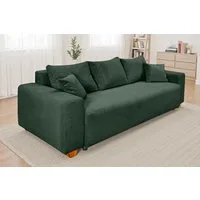 COLLECTION AB Schlafsofa Yves, B: 243 cm, Liegefl. 142x194 cm, Bettfunktion, Bettkasten & 2 Zierkissen, Federkern