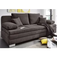 Jockenhöfer Gruppe Schlafsofa Lindau, B: 203 cm, Liegefl. 160x203 cm, mit Bettfunktion, Bettkasten, Zierkissen & Kaltschaumtopper