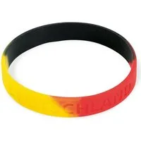 Fries Armband Deutschland Fan Silikon Armband mit Beschriftung Karneval Fasching