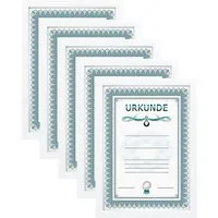 IDEAL TREND Bilderrahmen 2er 3er 5er 10er Pack Dokument Bilderrahmen 21x29,7 DIN A4 Urkunde Fot, für 5 Bilder (5 St)
