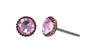 konplott - Ohrstecker mit Schmuckstein violet