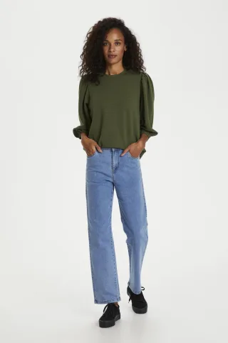 Langarm-Shirt Regular fit olive