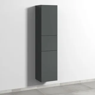 Sanipa 3way Hochschrank mit 2 Türen und 1 Auszug, Anthrazit-Matt SM10522