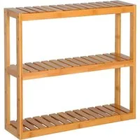 Woltu Standregal, 1-tlg., aus Bambus Badregal Kücheregal