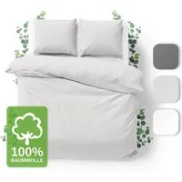 Jacobson Bettwäsche Set - 100% Baumwolle, Perkal, 3 teilig, Erhältlich in den Größen 135x200, 155x220, 200x200, 200x220, 240x220