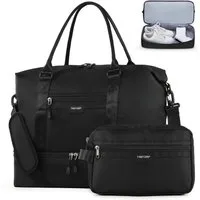TANTOMI Reisetasche Erweiterbares Reisetasche mit Schuhfach & Kulturbeutel (46x23x32 Handgepäck), Nassfach, Wasserdicht Travel Bag Fitnesstasche Trainingstasche