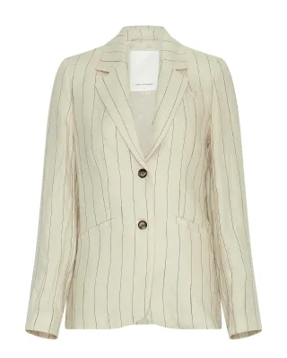 msch copenhagen - MSCHClaritte Loose Blazer STP bleach sand blk - Gr. - S