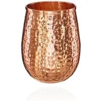 NKlaus Becher 110g Kupferbecher reines Kupfer 100% Ayuverda Trinkbecher Oval Moscow, Kupfer