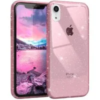 EAZY CASE Handyhülle Glitter Case für Apple iPhone XR 6,1 Zoll, Phone Case Silikonhülle kratzfest Girly Slimcover Handy Tasche Pink