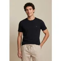 FYNCH-HATTON T-Shirt Sommershirt in unifarben, mit Logostickerei