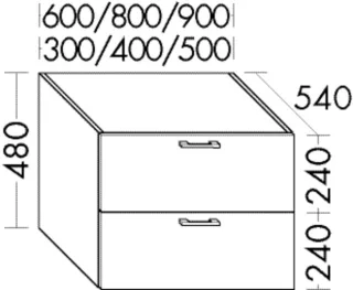 Burgbad Unterschrank System 30 Preisgruppe 3 Diago 480x800x540 Sandorange Solid Matt, WUSC080F6557 WUSC080F6557