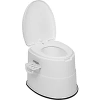 LALAHO Campingtoilette tragbar, mit Antirutschmatte, tragbare Toilette mit abnehmbarem Eimer, Outdoor-Toilette tragbare Mobile,Camping-Einbautoilette