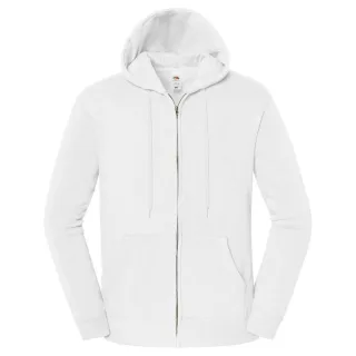Fruit of the Loom - "Iconic Premium" Hoodie mit durchgehendem Reißverschluss für Herren/Damen Unisex (Weiß)