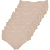 Schöller Taillenslip 9er Pack Damen Maxislip Baumwolle (Packung, 9-St)