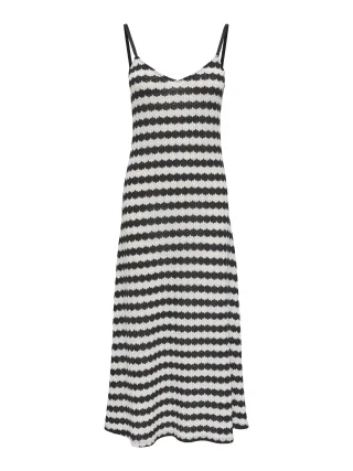 ONLY - ONLEVARA S/L STRIPE DRESS JRS NOOS Black - Gr. - M