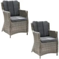 Destiny Gartensessel LUNA (Set, 2-St), Aluminium, Polyrattan, inkl. Auflagen