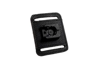 Gürtelhalter | PARASNAP® BASIS | BELT BRACKET BASE | Echtleder | schwarz | PARASNAP® System für  Sicherheitsleuchten | Gürtel bis 55mm | Lampenhalter