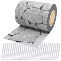 Plantiflex Sichtschutzstreifen Sichtschutz Rolle 35m blickdicht PVC Zaunfolie, (Sichtschutzfolie Windschutz, für Doppelstabmatten Zaun Sichtschutzrolle)