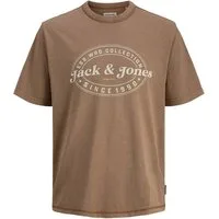 Jack & Jones Rundhalsshirt Jack&Jones T-Shirt hellbraun used XXL JJEDOVER