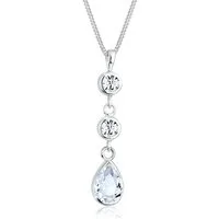 Elli Kette mit Anhänger Tropfen 925 Silber, mit Kristallen von Swarovski®, Tropfen