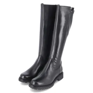 Tamaris Stiefel - Gr. 37 - Schwarz - Leder und Synthetik