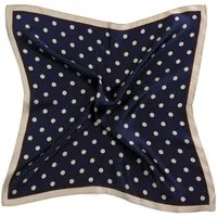 MayTree Seidentuch quadratisch, kleine Punkte 53x53 cm, Nickituch, Bandana-Schal, (Stück), 100% Seide