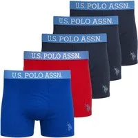 U.S. Polo Assn. Boxershorts Unterwäsche US16133 (Baumwolle) navyblau/rot/blau Herren - 5 Stück