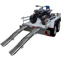 Tenzo-R Laderampe faltbare Metall Laderampe Auffahrrampe 180cm 500kg ATV Quad, Metallausführung