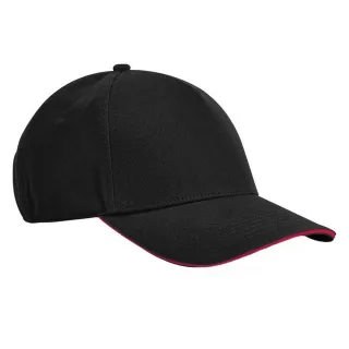 Beechfield - "EarthAware Classic" Baseball-Mütze 5 Segmente (Schwarz/Rot)