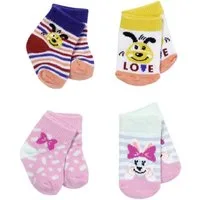Zapf Creation® Puppenkleidung BABY born Socken 2x, 2 sort. 43cm - Gelb / Gestreift