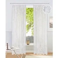 OTTO home Gardine Anna (1 St), Kräuselband, halbtransparent, Ausbrenner, Viskose, Polyester, Äste-Motiv