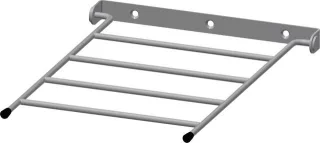 KWC Aquarotter Klapprost, SIRIUS, Edelstahl, 250x400 mm, Wandbefestigung, 2000101110 2000101110