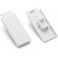 Bestlivings Gardinenschiene Seitendeckel, 1-läufig, geklemmt, Kunststoff, 2er-Pack, robust, Stopper-Funktion, Steckmontage, Made in EU