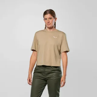 SALEWA - Eagle Glacier Loose T-Shirt Damen - Beige (Gr.34)