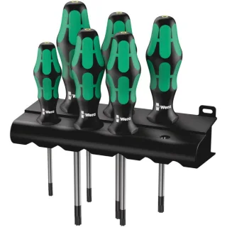 Wera 367/6 TORX BO Kraftform Schraubendrehersatz + Rack, 6-teilig - 05138250001