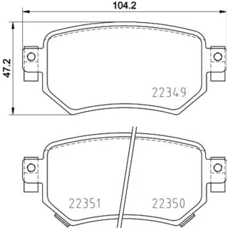 Hella Bremsbel?ge hinten Mazda 6 GJ