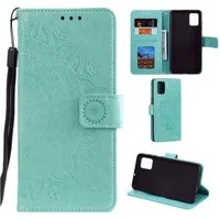 CoverKingz Handyhülle Hülle für Samsung Galaxy A51 Handyhülle Flip Case Schutzhülle Cover 16,5 cm (6,5 Zoll), Klapphülle Schutzhülle mit Kartenfach Schutztasche Motiv Mandala