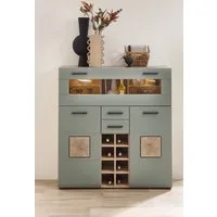 Innostyle Barschrank FUN PLUS II 2 Holztüren, 19 Fächer, 1 Klappe, Softclose, ABS Kantenschutz
